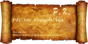 Péter Kleopátra névjegykártya
